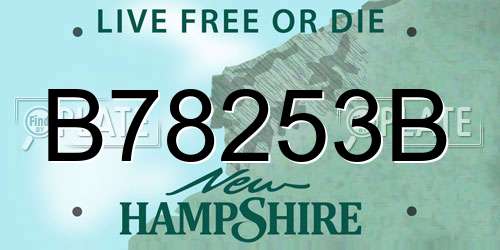 B78253B New Hampshire License Plate