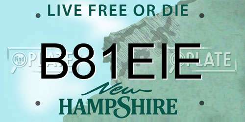B81EIE New Hampshire License Plate