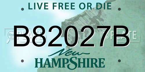 B82027B New Hampshire License Plate