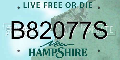 B82077S New Hampshire License Plate