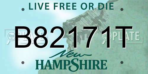 B82171T New Hampshire License Plate