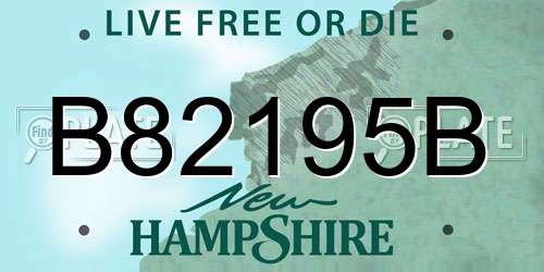 B82195B New Hampshire License Plate