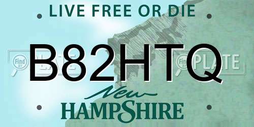 B82HTQ New Hampshire License Plate