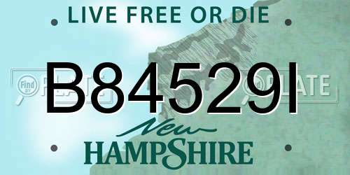 B84529I New Hampshire License Plate