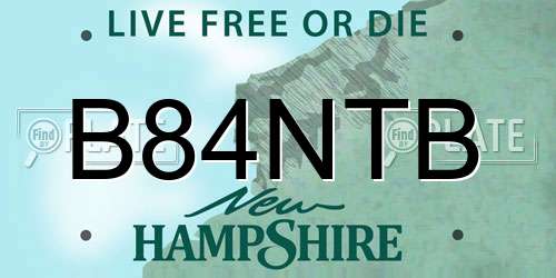 B84NTB New Hampshire License Plate