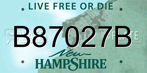 B87027B New Hampshire License Plate