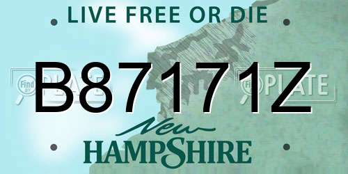 B87171Z New Hampshire License Plate