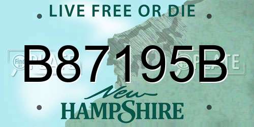 B87195B New Hampshire License Plate
