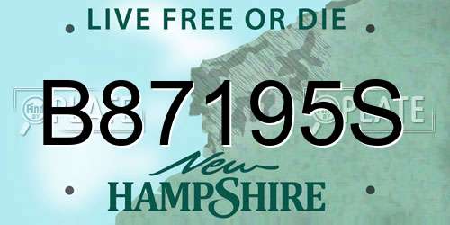 B87195S New Hampshire License Plate