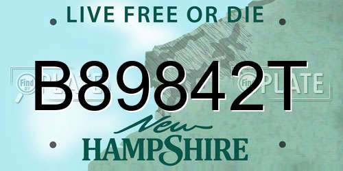 B89842T New Hampshire License Plate