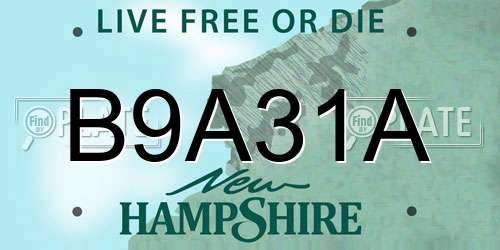 B9A31A New Hampshire License Plate