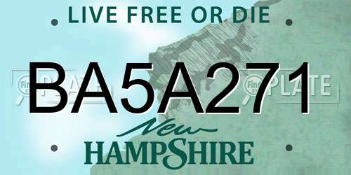 BA5A271 New Hampshire License Plate