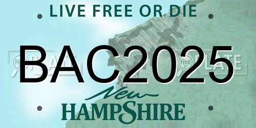 BAC2025 New Hampshire License Plate