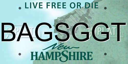 BAGSGGT New Hampshire License Plate