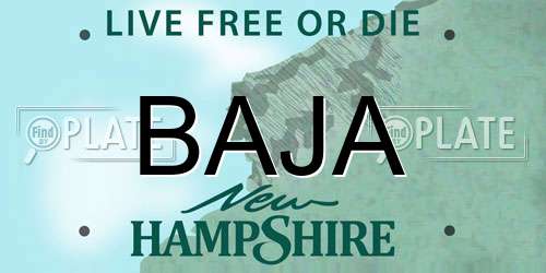 BAJA New Hampshire License Plate