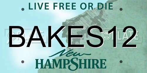 BAKES12 New Hampshire License Plate