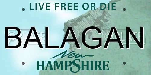 BALAGAN New Hampshire License Plate