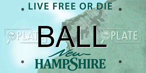 BALL New Hampshire License Plate