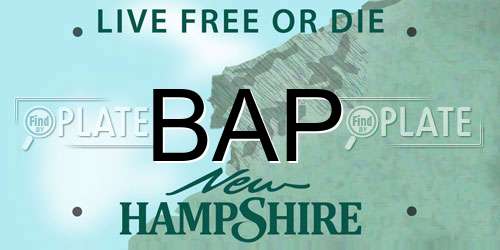 BAP New Hampshire License Plate