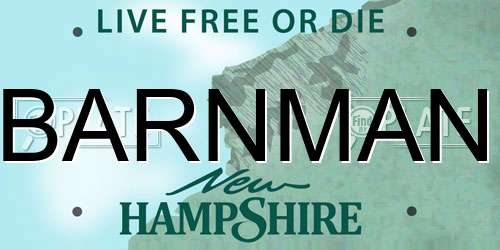 BARNMAN New Hampshire License Plate