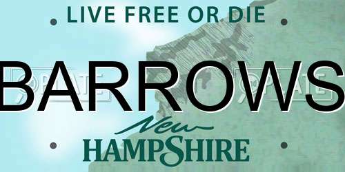 BARROWS New Hampshire License Plate