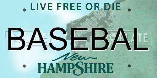 BASEBAL New Hampshire License Plate