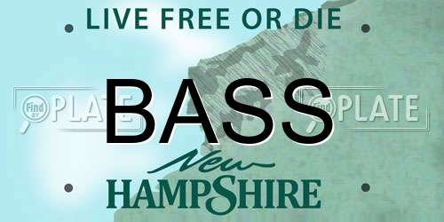 BASS New Hampshire License Plate