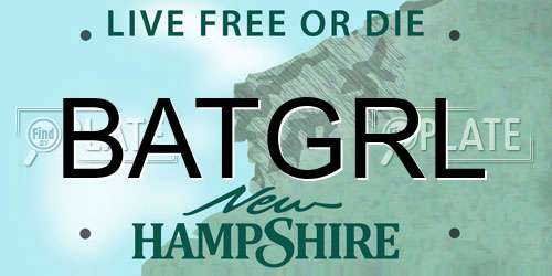 BATGRL New Hampshire License Plate