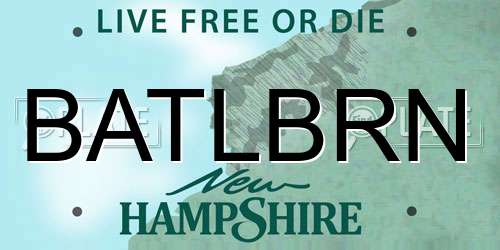 BATLBRN New Hampshire License Plate