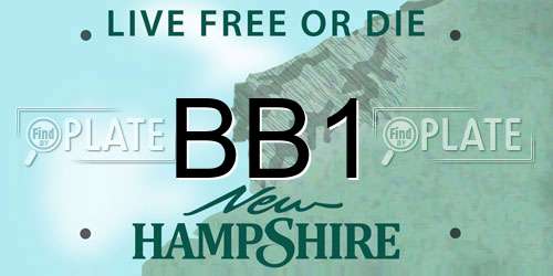 BB1 New Hampshire License Plate