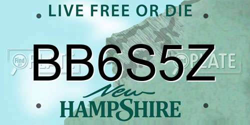 BB6S5Z New Hampshire License Plate
