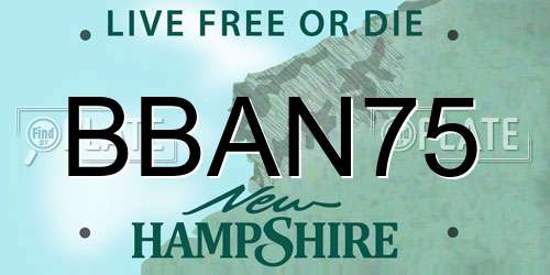 BBAN75 New Hampshire License Plate