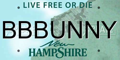 BBBUNNY New Hampshire License Plate