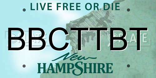 BBCTTBT New Hampshire License Plate