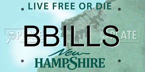 BBILLS New Hampshire License Plate