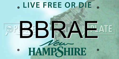 BBRAE New Hampshire License Plate