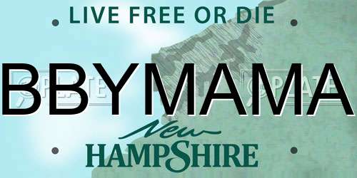 BBYMAMA New Hampshire License Plate