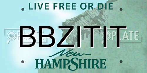 BBZITIT New Hampshire License Plate