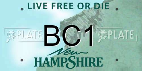 BC1 New Hampshire License Plate