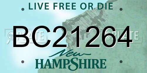 BC21264 New Hampshire License Plate
