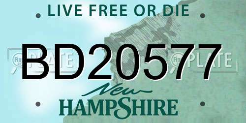 BD20577 New Hampshire License Plate