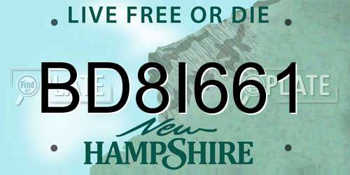 BD8I661 New Hampshire License Plate