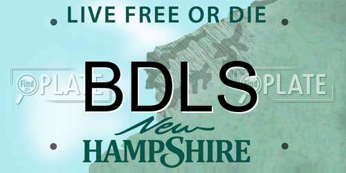 BDLS New Hampshire License Plate