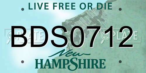 BDS0712 New Hampshire License Plate