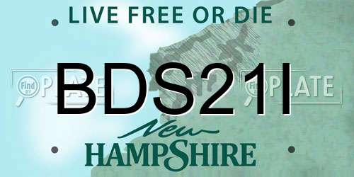 BDS21I New Hampshire License Plate