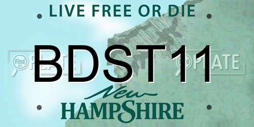 BDST11 New Hampshire License Plate