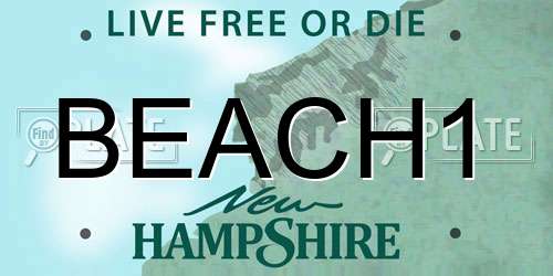 BEACH1 New Hampshire License Plate