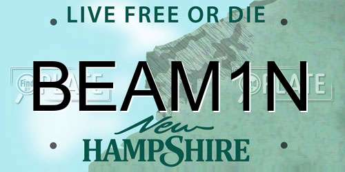BEAM1N New Hampshire License Plate