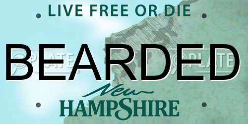 BEARDED New Hampshire License Plate