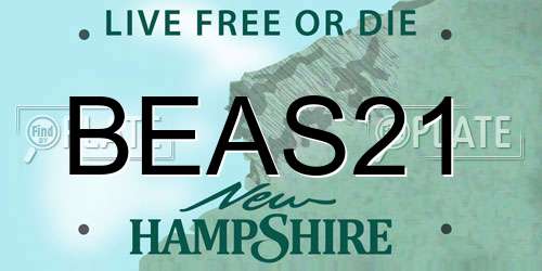 BEAS21 New Hampshire License Plate